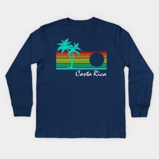 Costa Rica (vintage distressed design) Kids Long Sleeve T-Shirt